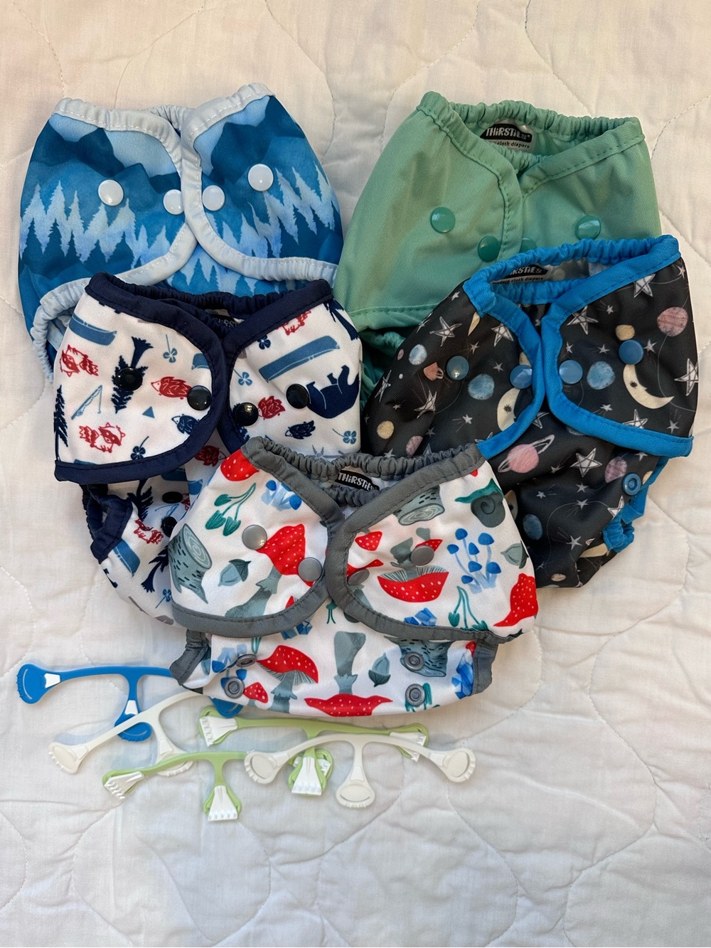 NWOT Assorted Baby Reusable Diaper Covers - Multicolor Pack